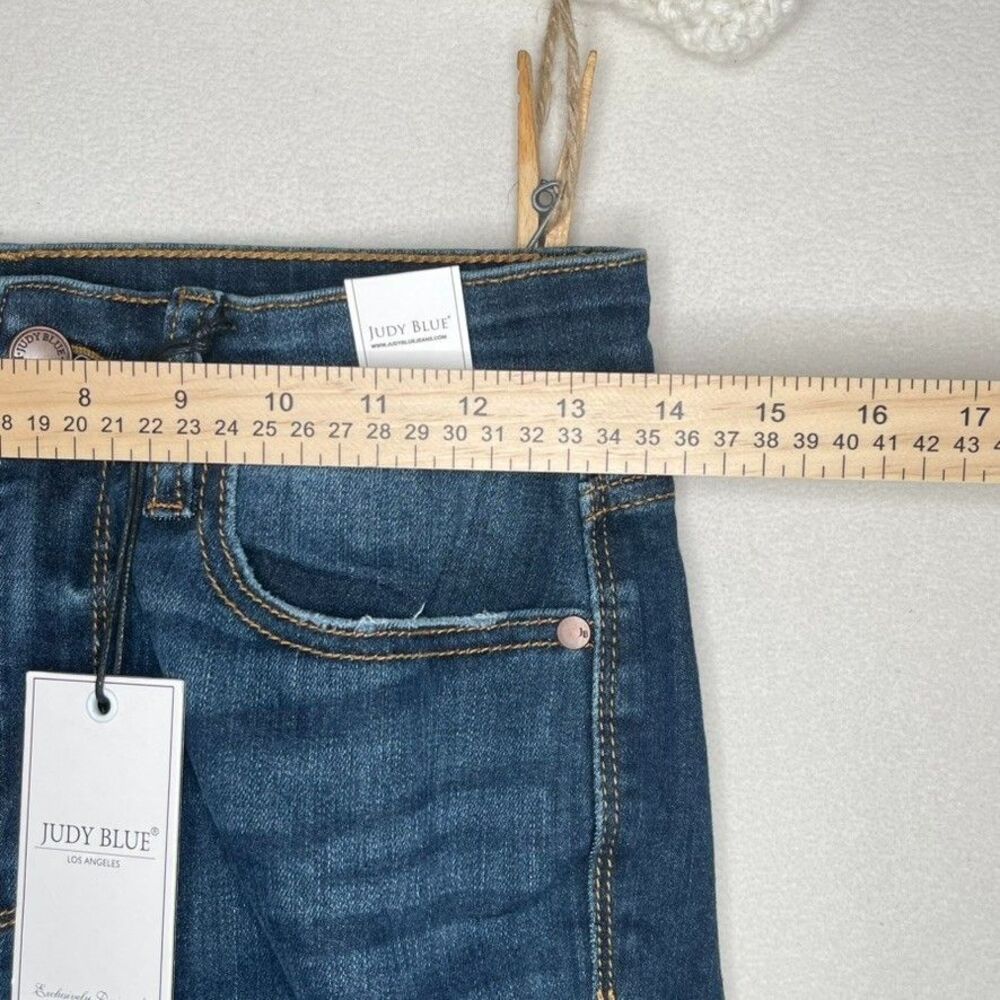 (NWT) Judy Blue Sz 5/27 Relaxed Fit High Waist Skinny Blue Stretch Denim Jeans - Picture 6 of 10